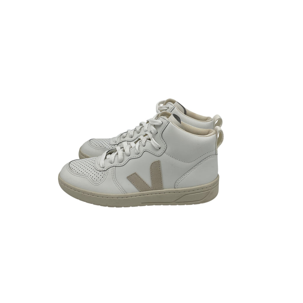 Veja 'V-15' White Leather Mid Sneaker Size 8