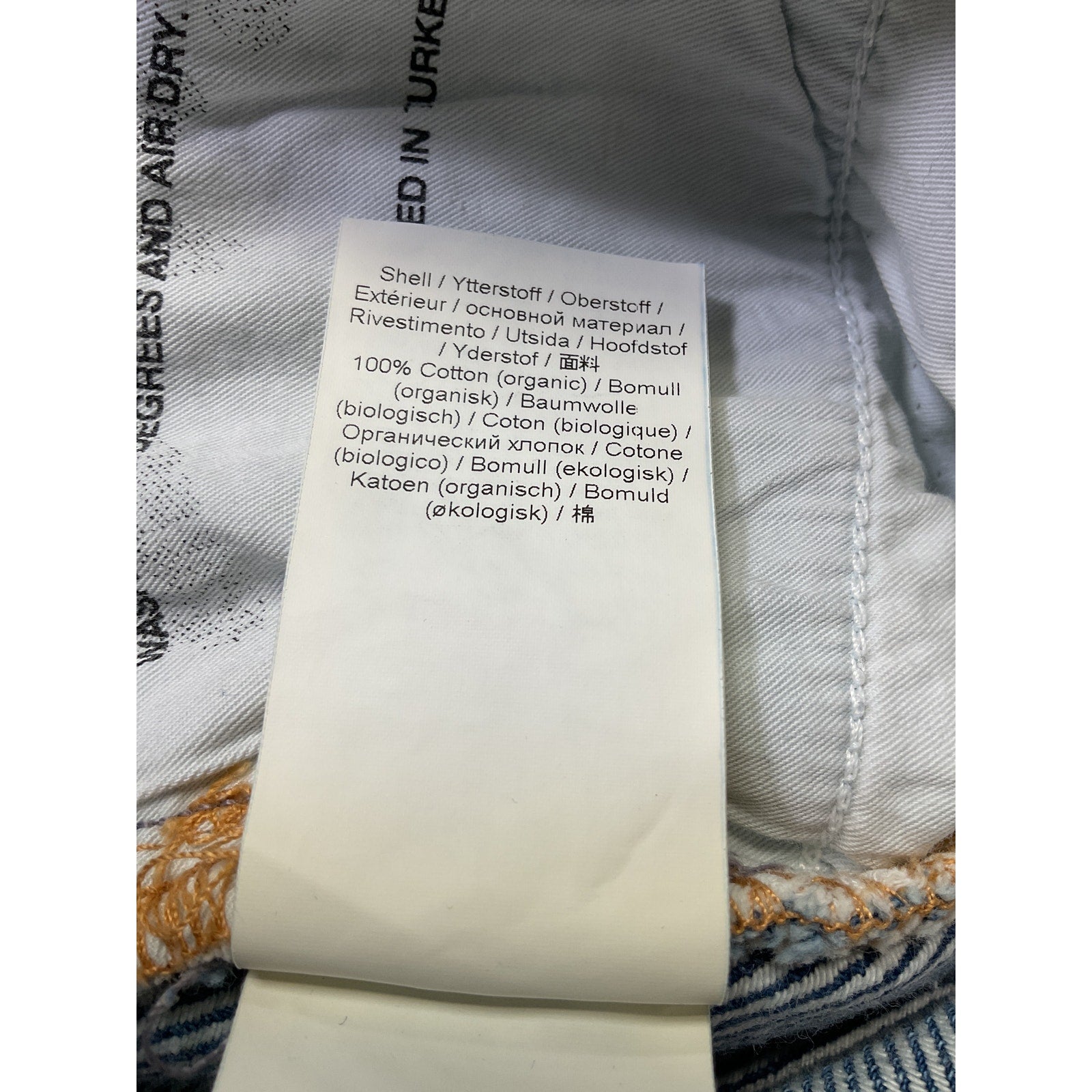 Ganni 'Organic' Blue Denim Midi Skirt Size 12