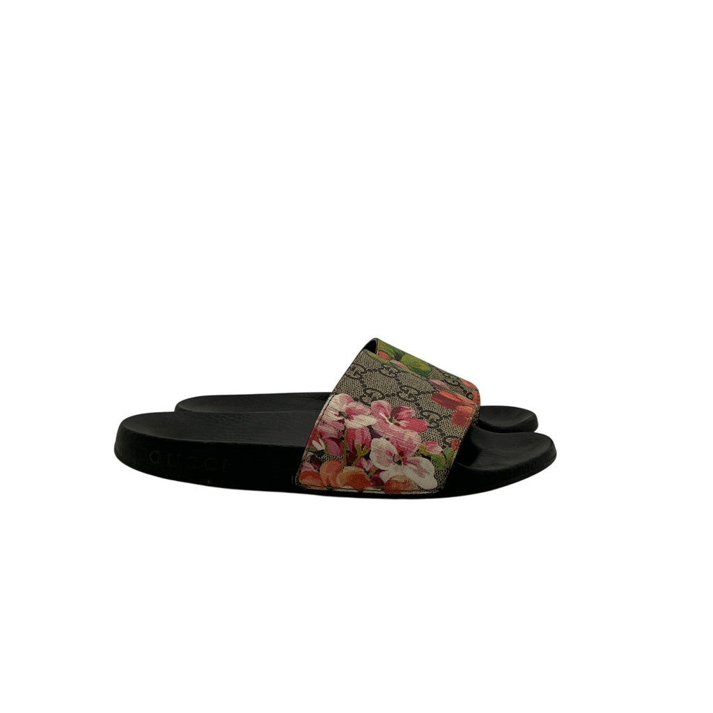 Gucci 'Pursuit' Black Leather Slide Sandal Size 6US / 36EU