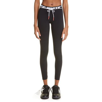 Off-White Athletic Black Logo Band Leggings Size Size 4 US / 38 IT