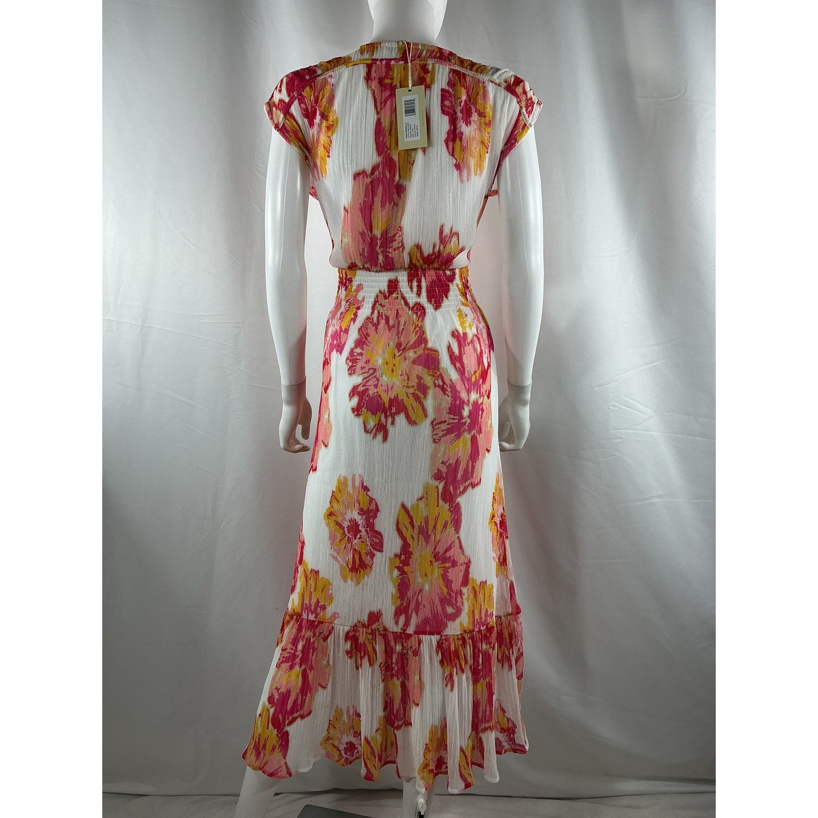 Ramy Brook 'Rachel' Pink Polyester V-Neck Maxi Dress Size XXS - NWT