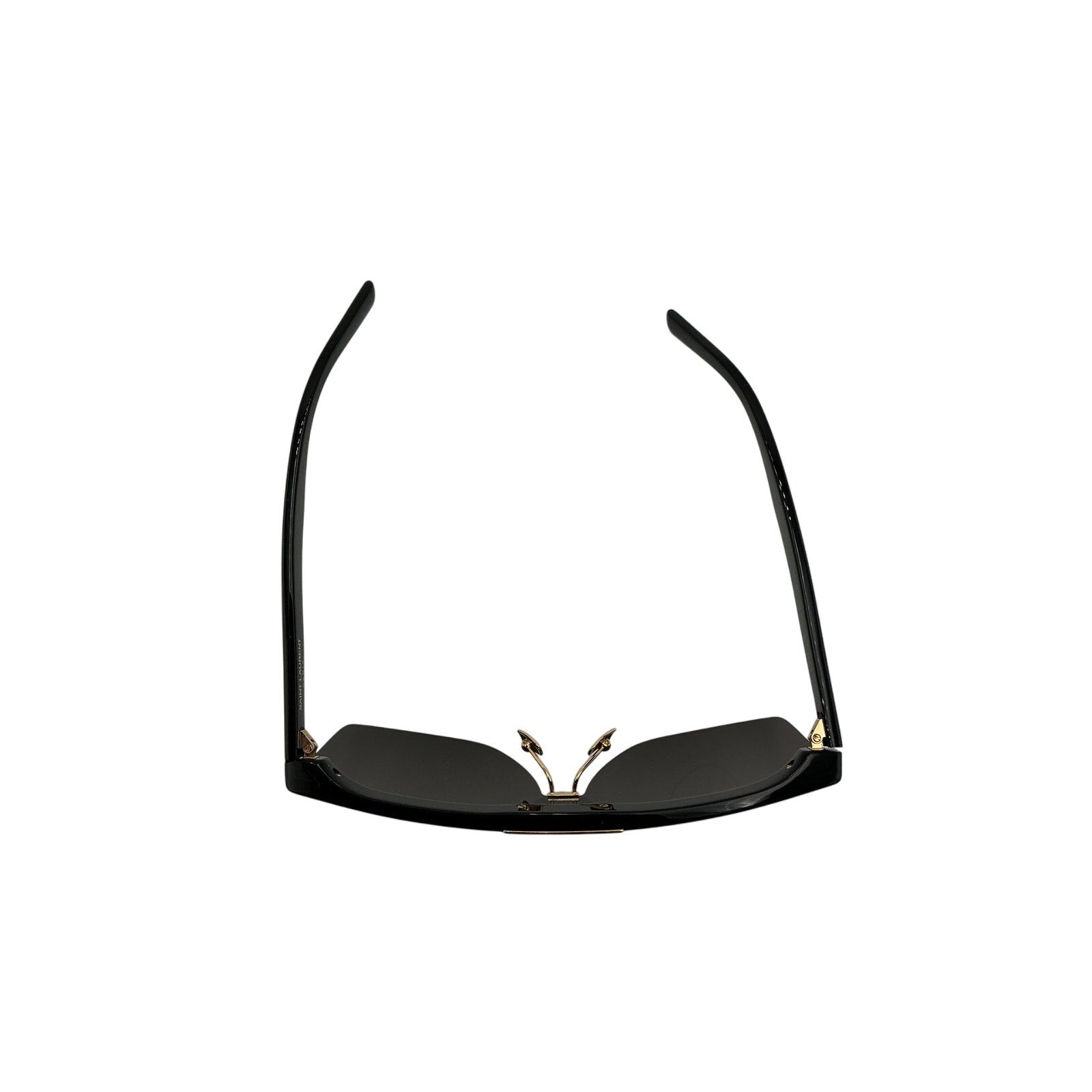 Saint Laurent 'Palace Mask' Black & Light Gold Sunglasses One Size