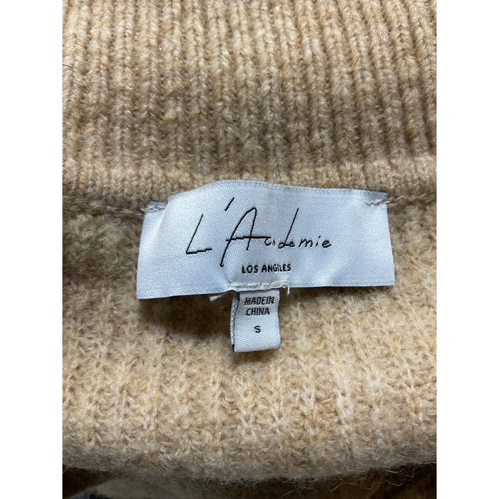 L'Academie x 'Marianna' Tan Harley Knit Pullover Size S