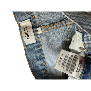 Agolde Relaxed Blue Criss Cross Upsized Denim Jeans Size 27