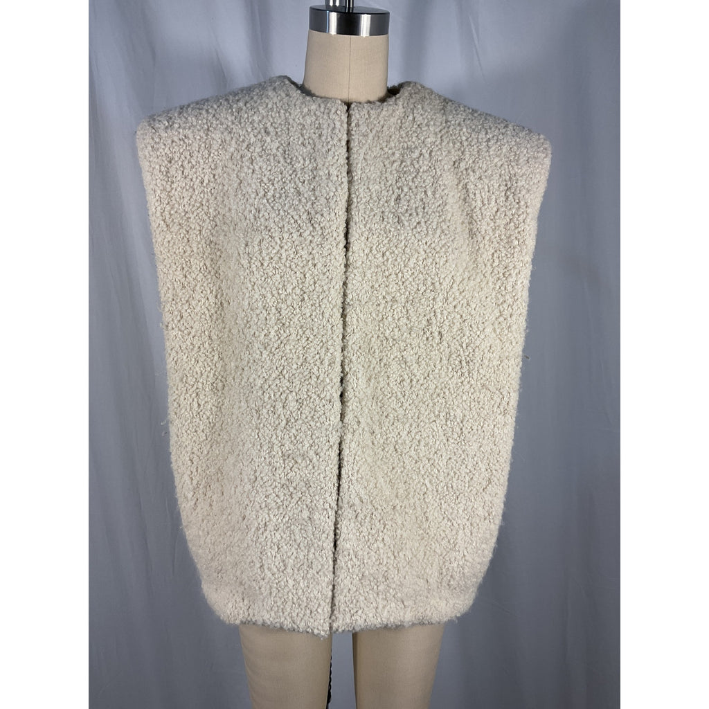 Isabel Marant 'Gwendae' White Wool-Blend Shearling Coat Size XS