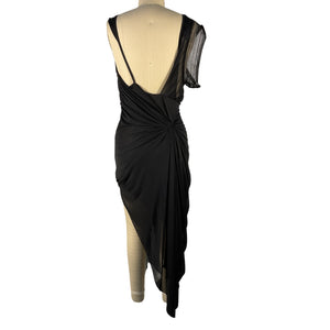 Christopher Esber Asymmetric Black Galathea Dress Size Aus 10 / US 6