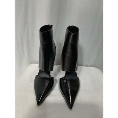 Jimmy Choo 'Tara 100' Black Leather Ankle Booties - Size 6