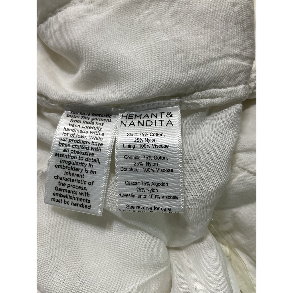 Hemant And Nandita White Shorts Size XS