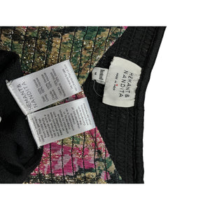 Hemant And Nandita Metallic Gold Multi Kilim Dress Size M