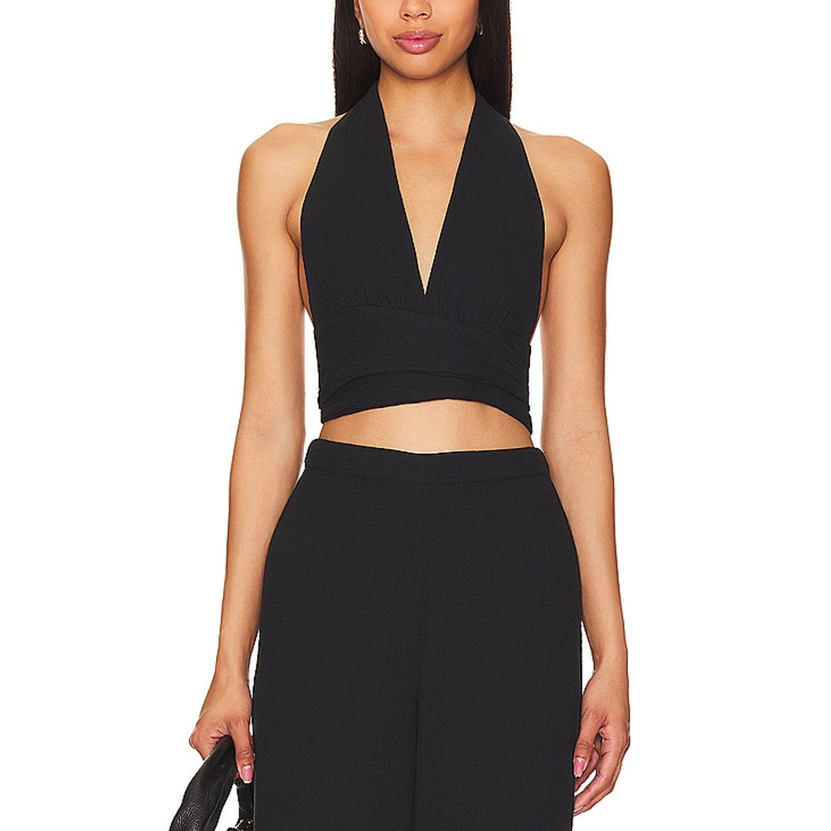 Lspace 'Santos' Black Cotton Top Size M