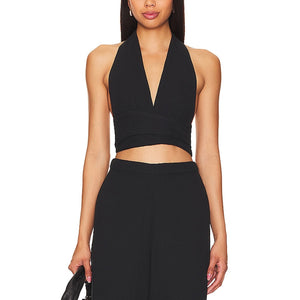 Lspace 'Santos' Black Cotton Top Size M