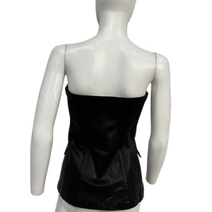 Favorite Daughter Sleek Black Phoebe Bustier Top Size 2