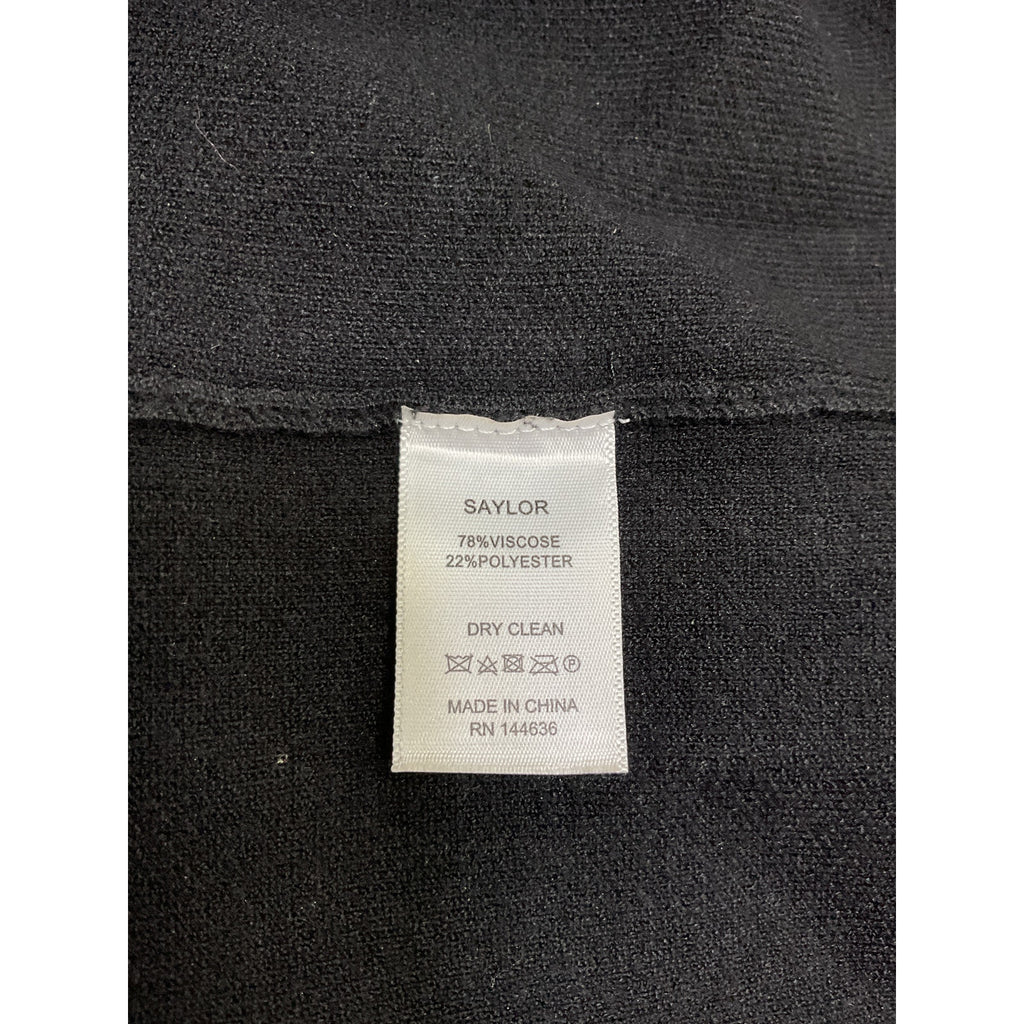 Saylor 'Reid' Black Viscose Mini Dress Size S