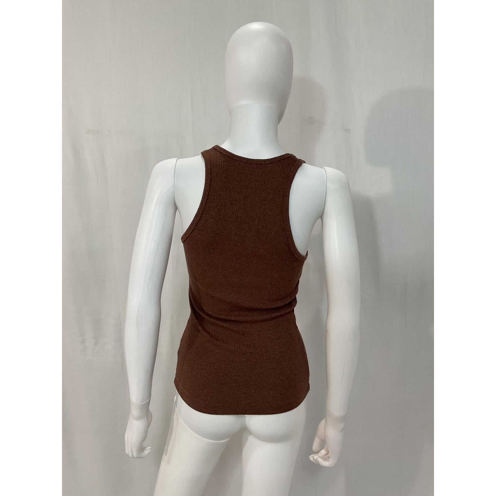 Agolde 'Bianca' Brown Scoop Neck Sleeveless Tank Size M