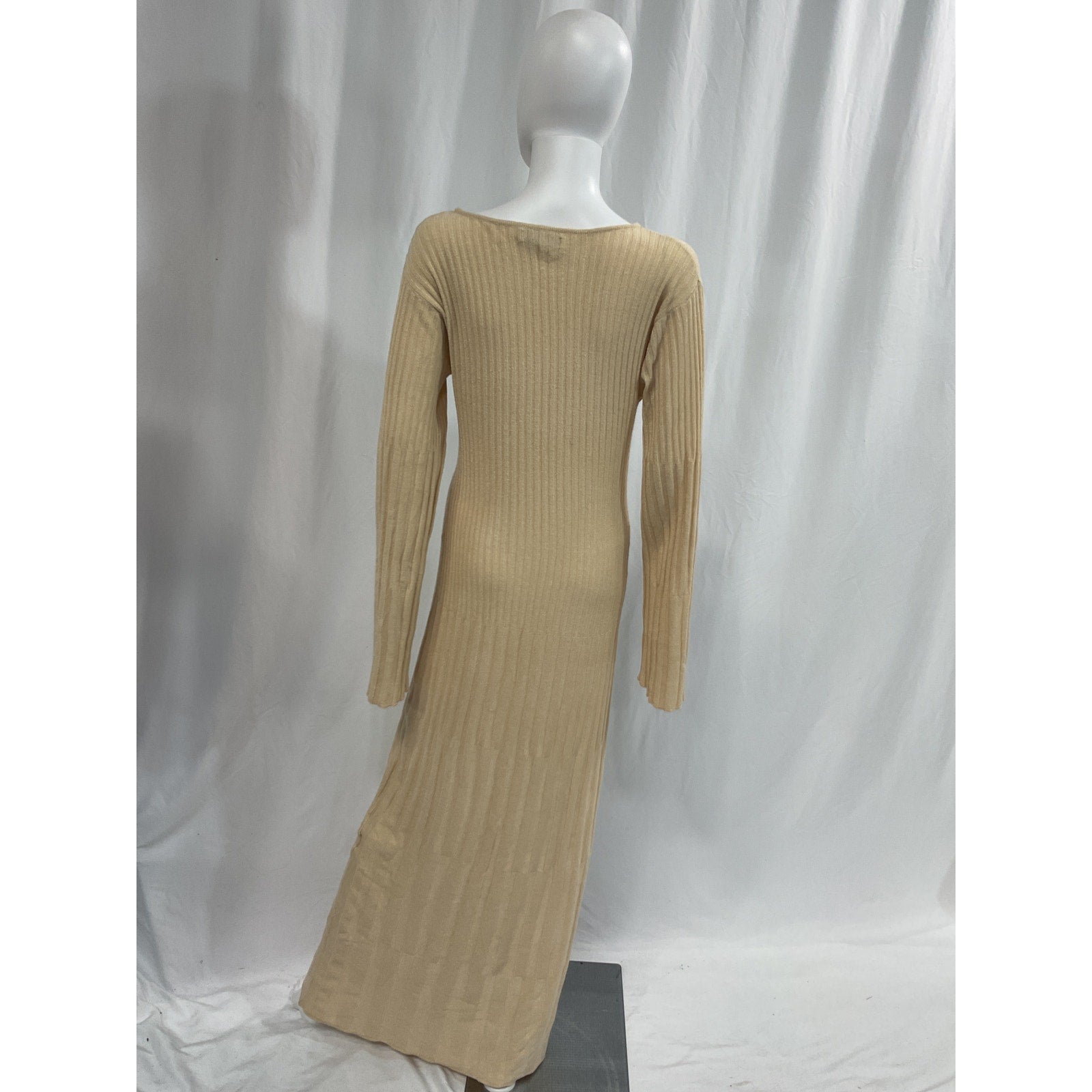 Faithfull The Brand 'Serafia' Beige Maxi Dress Size S