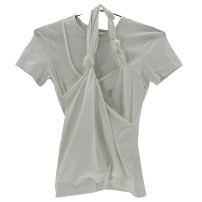 Helmut Lang Modern Cream Techno Knot Tee Size S