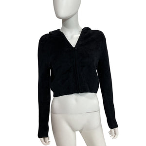 Alice And Olivia Cozy Black Lidell Hoodie Size M