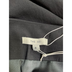 The Sei Gathered Asymmetric Black Viscose Mini Skirt Size 6 - NWT