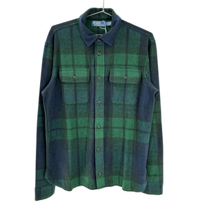 Ralph Lauren Classic Multicolor Plaid Knit Flannel Overshirt Size M