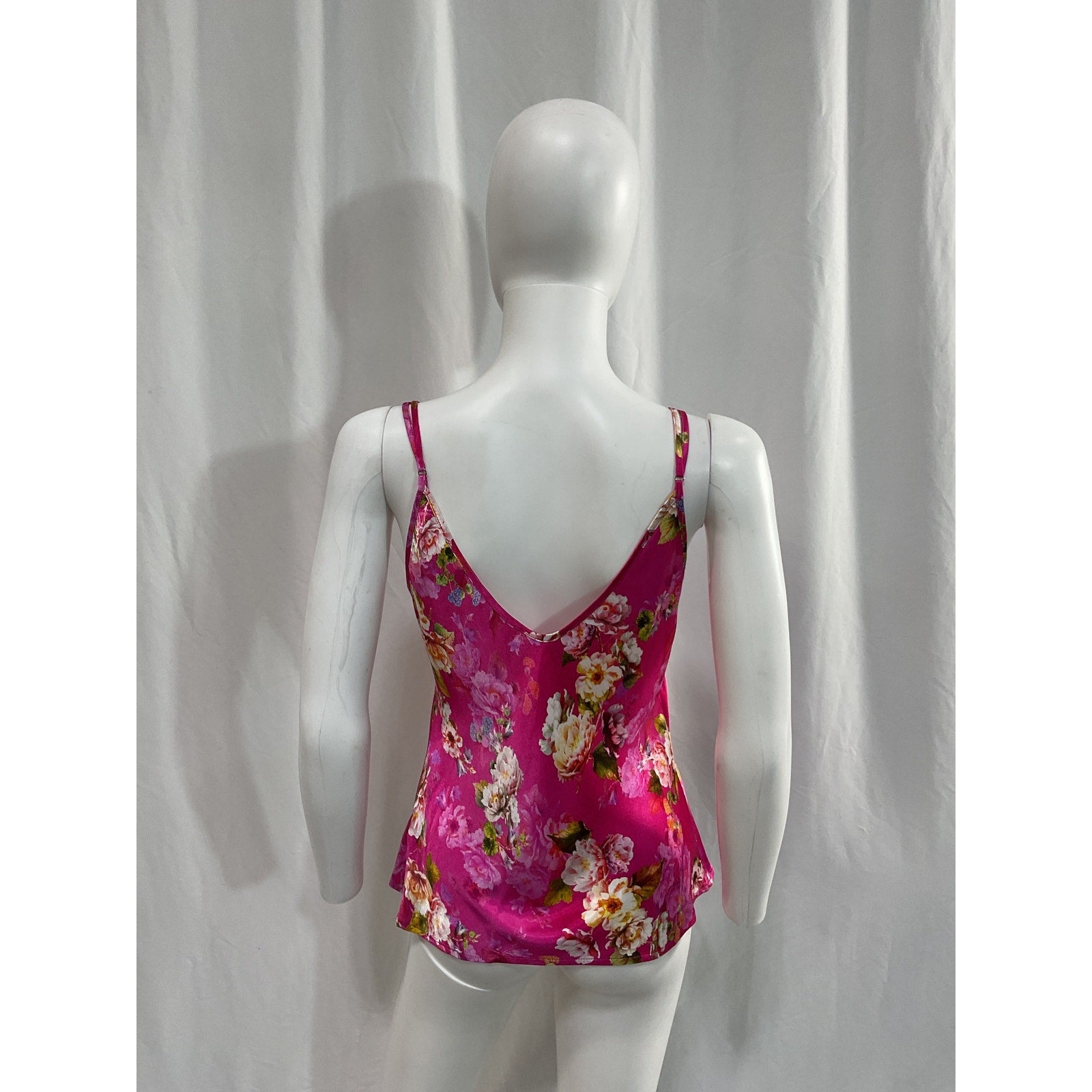 L'Agence 'Lexi' Pink Floral Satin Camisole Top Size XS