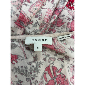 Rhode 'Claudine' Pink Wrap Short Sleeve Mini Dress Size XS