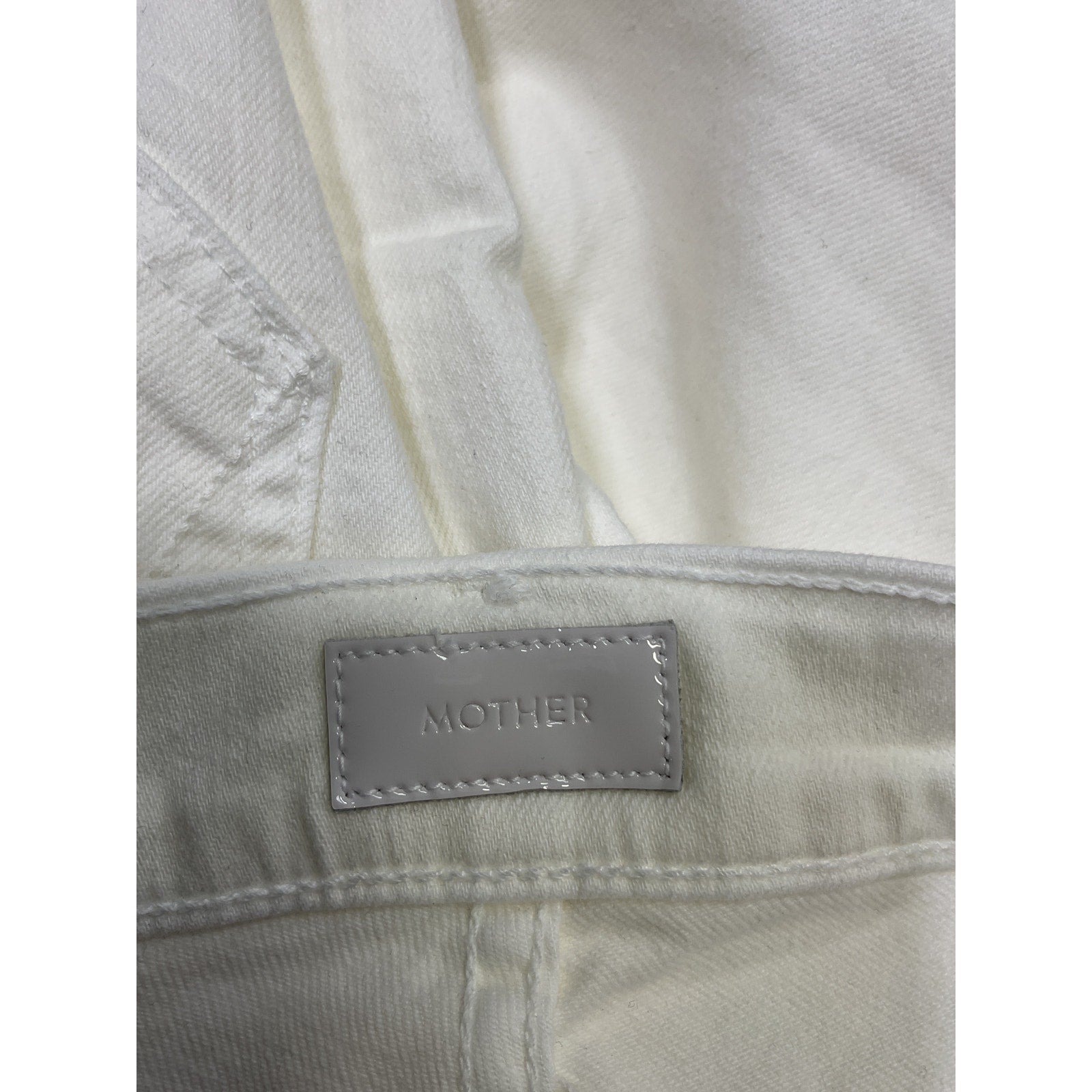 Mother Insider White Cotton Crop Step Fray Denim Jean Size 28 - NWT