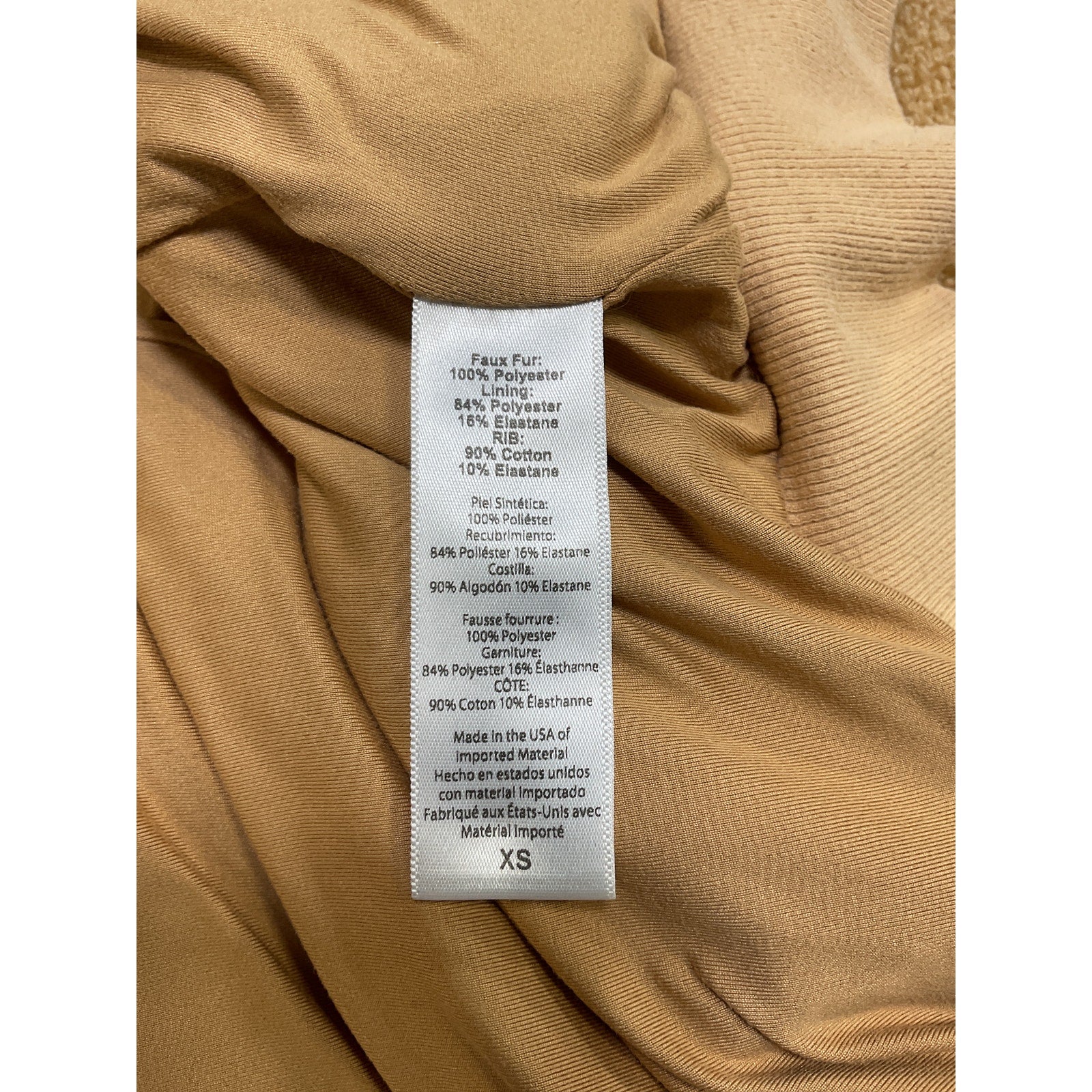 Beyond Yoga 'Brave' Beige Polyester The Elements Sherpa Bomber Size XS