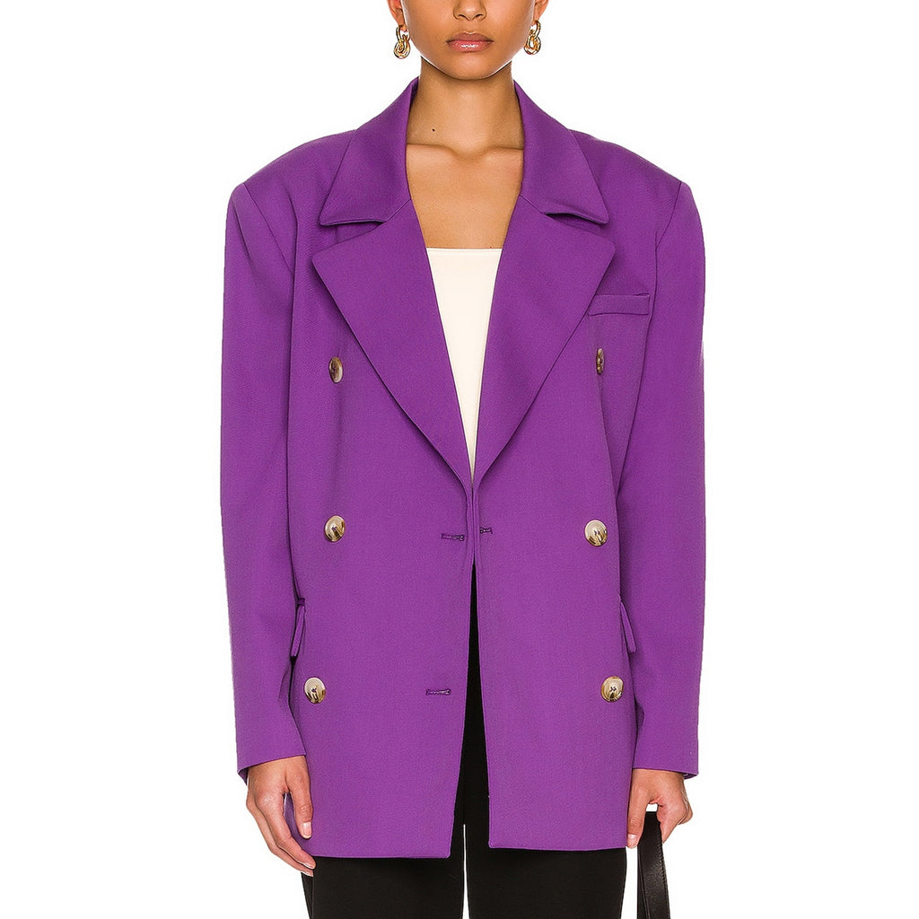 Loulou Studio 'Harat' Purple Wool Blazer Size XS
