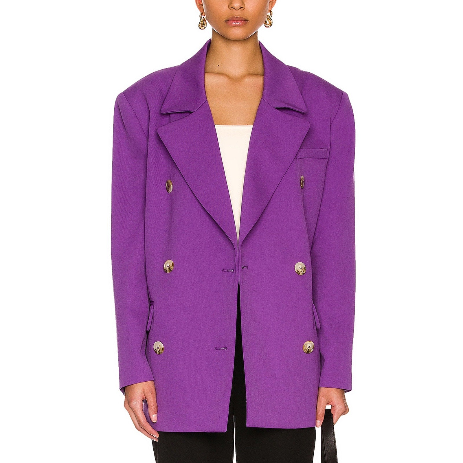 Loulou Studio 'Harat' Purple Wool Blazer Size XS