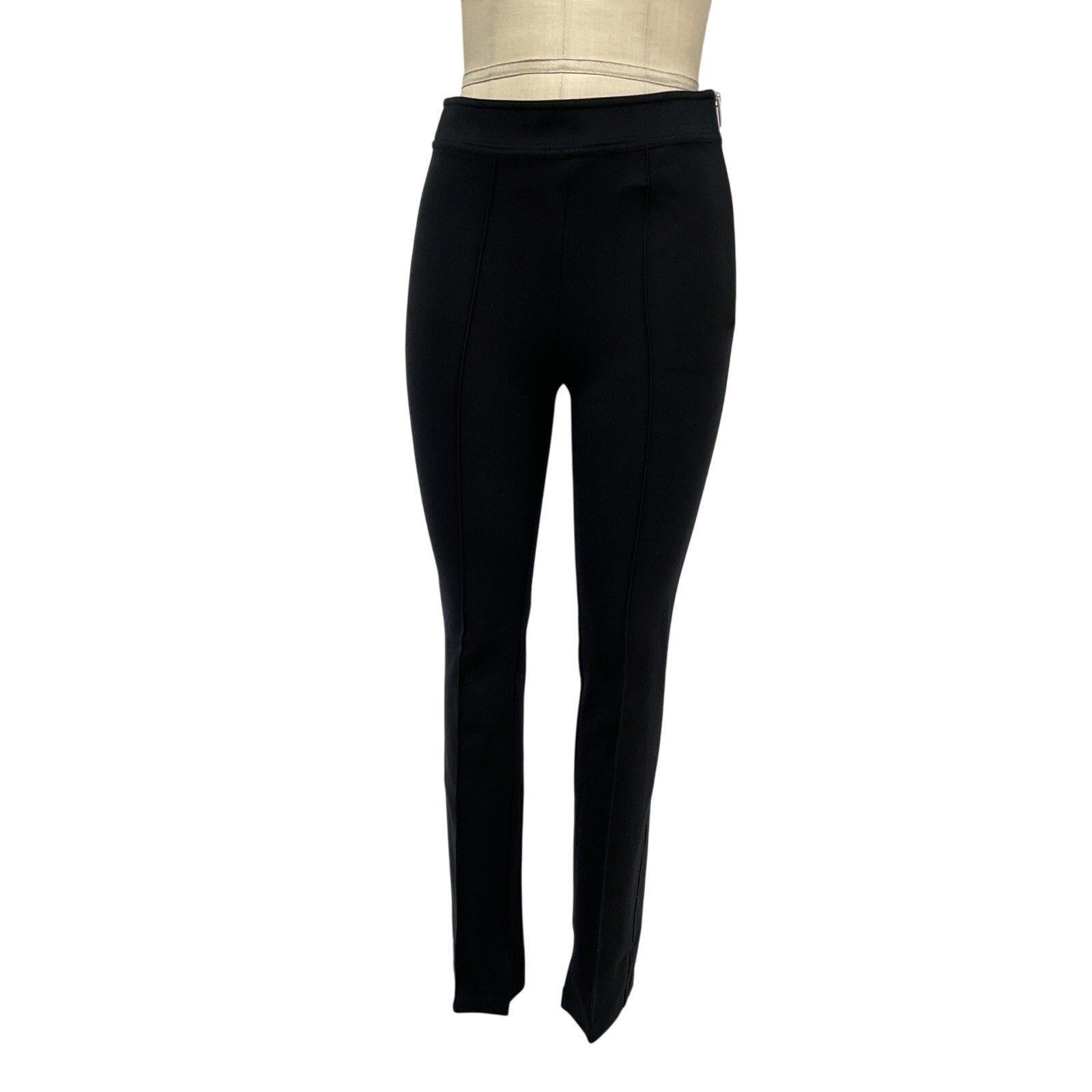 Helmut Lang Black Rayon Split-Hem Legging Pants Size 4