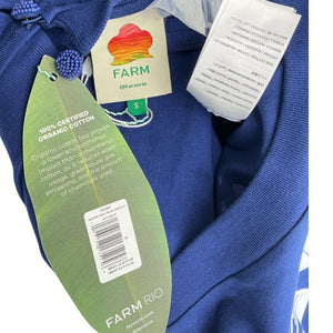 Farm Rio Organic Blue Nature Graphic Jumpsuit Size S