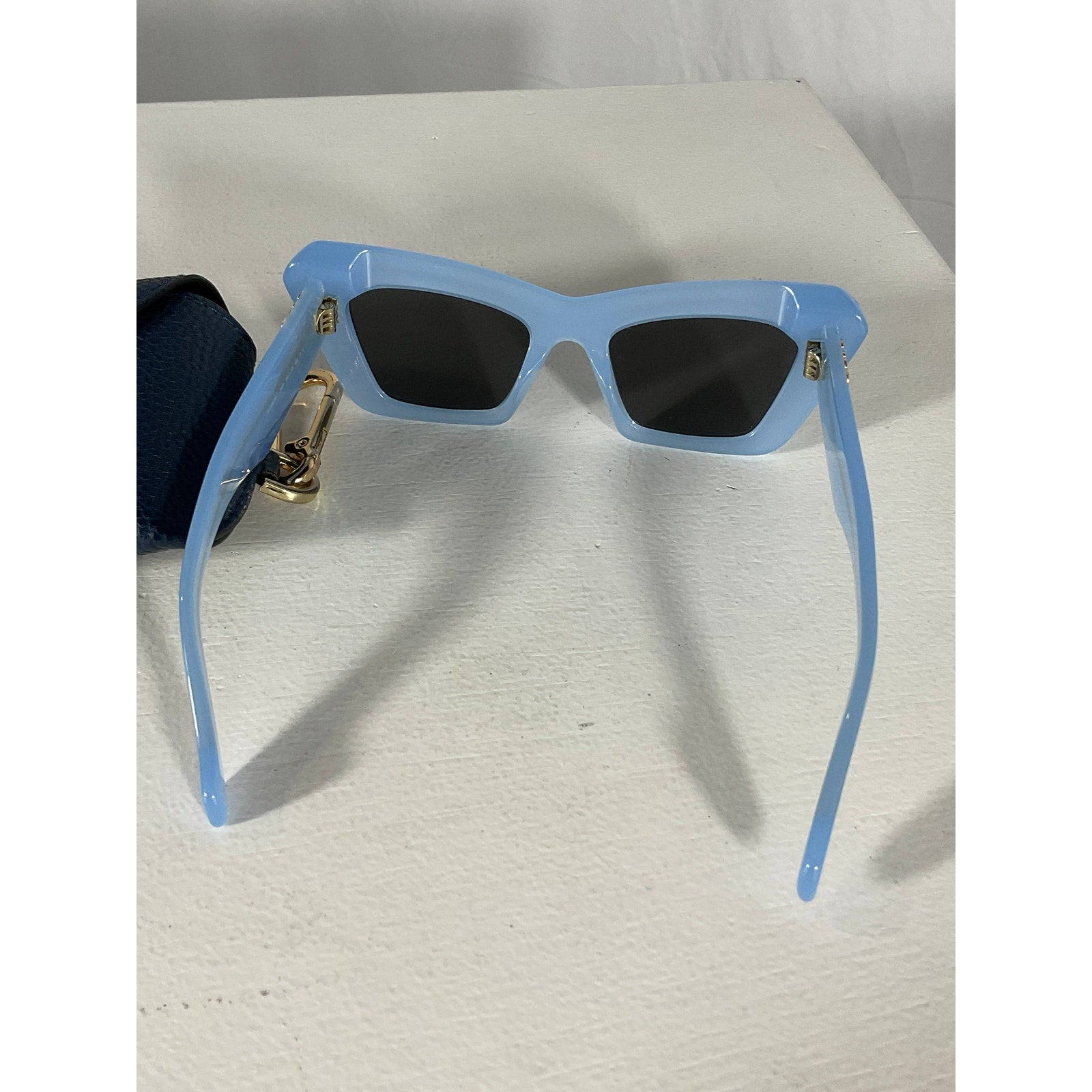 Loewe 'Cat-Eye' Blue Acetate Sunglasses Size OS