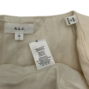 A.L.C. Tailored Cream Maxwell Vest Size 10