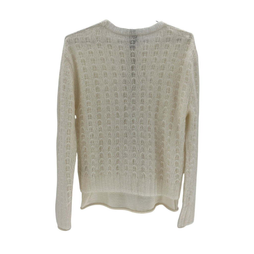 Toteme Lace-Knit Cream Mohair Mohair-Blend Sweater Size S