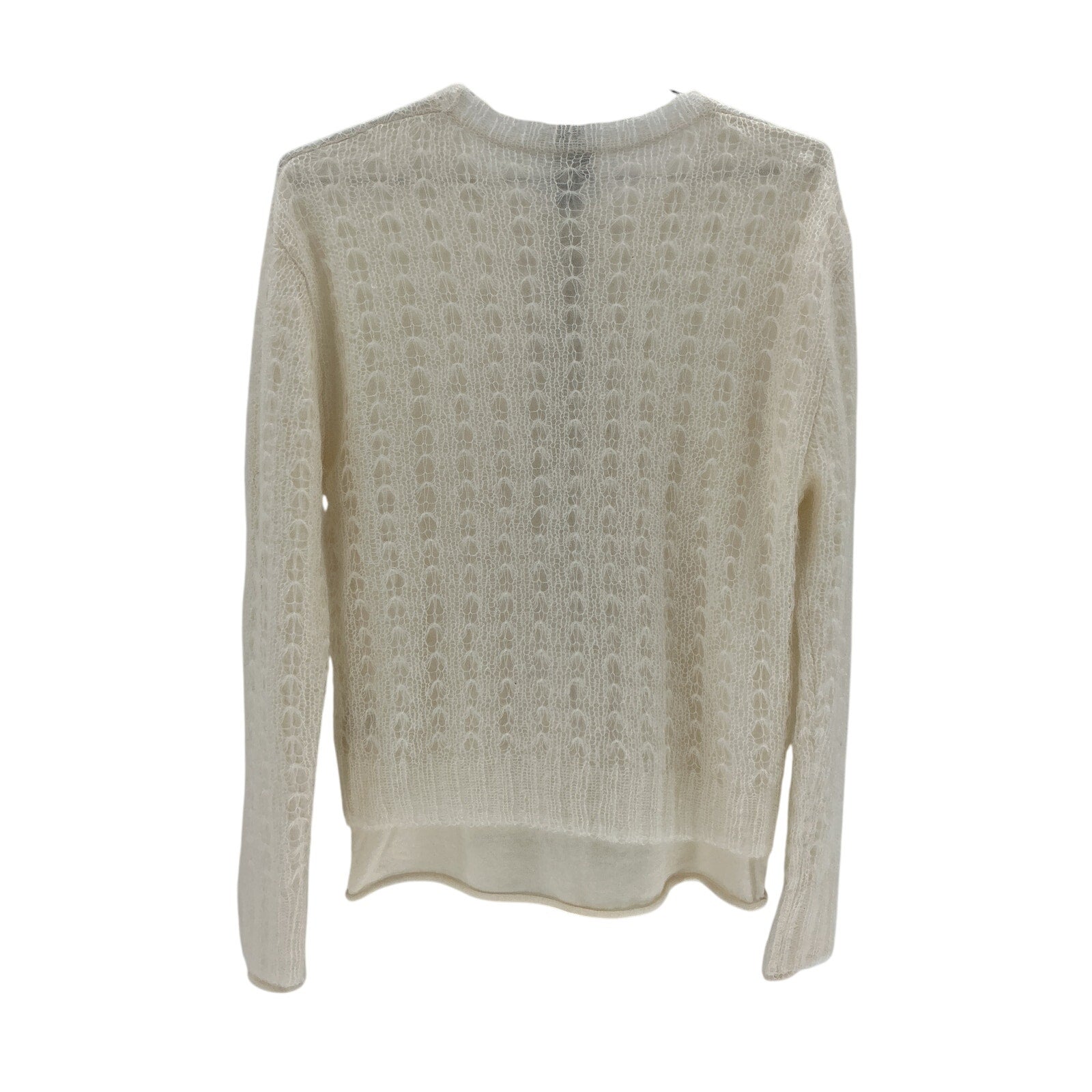 Toteme Lace-Knit Cream Mohair Mohair-Blend Sweater Size S