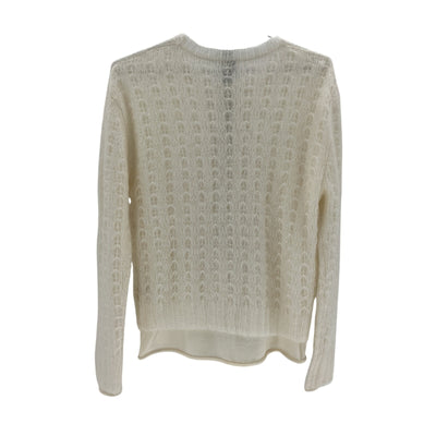 Toteme Lace-Knit Cream Mohair Mohair-Blend Sweater Size S