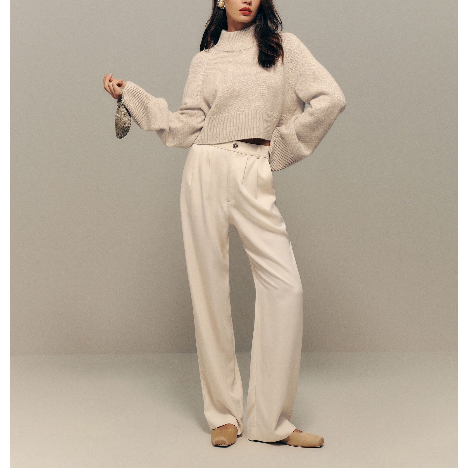 Reformation 'Petites' Tan Mason Pant Size 4 P