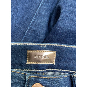 Mother The 'Hustler' Blue Cotton High Waist Ankle Fray Denim Jean Size 26