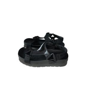 Bottega Veneta Black Trip 50mm Platform Sandals Size 37/ US 7