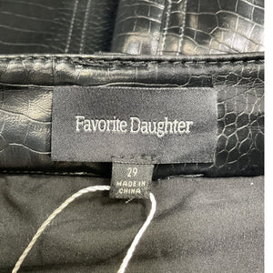 Favorite Daughter Crocodile Embossed Faux Leather Skirt Size 29