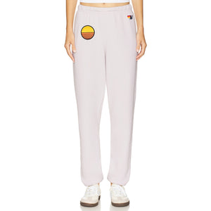 Aviator Nation Embroidered Cream Sunset Patch Sweatpants Size XS
