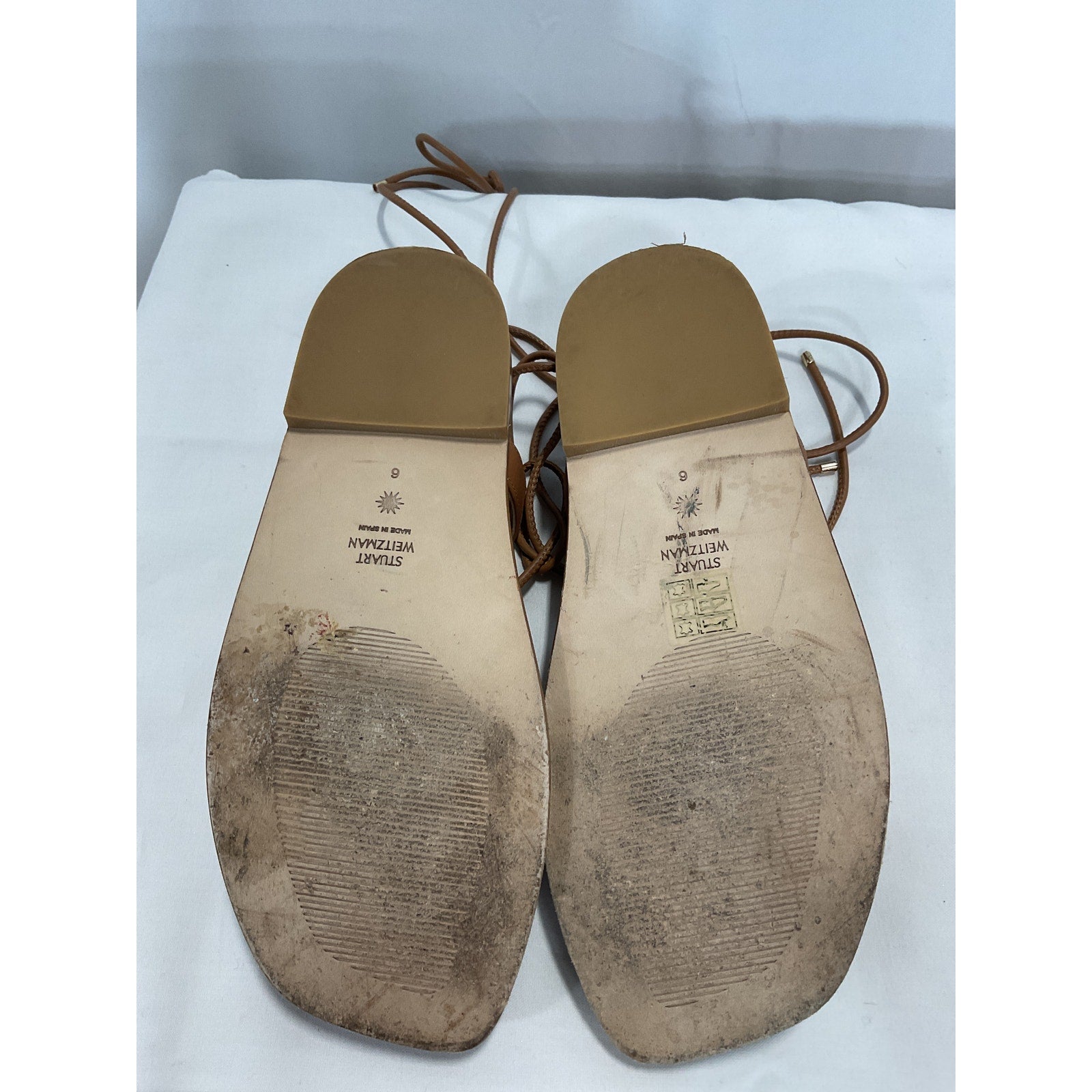 Stuart Weitzman 'Goldie' Brown Lace-Up Size 6