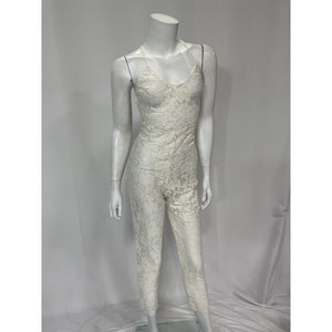Norma Kamali Low Back White 'Fara' Slip Jumpsuit Size S