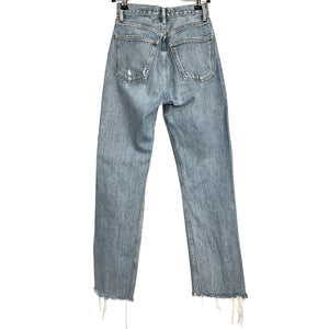 Agolde Distressed Blue Lana Denim Jeans Size 23