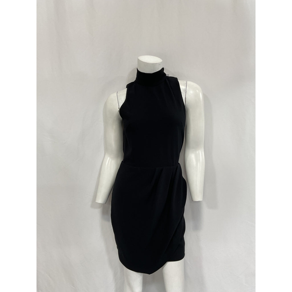 Iro 'Kamela' Black Crepe Mockneck Dress Size 34 - NWT