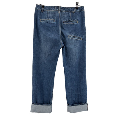 Tibi Selvage Dark Denim Alec Slouch Denim Jeans Size 26