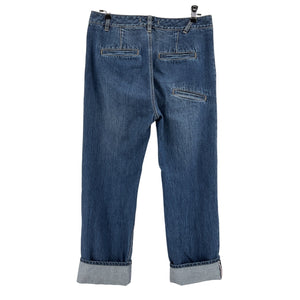 Tibi Selvage Dark Denim Alec Slouch Denim Jeans Size 26