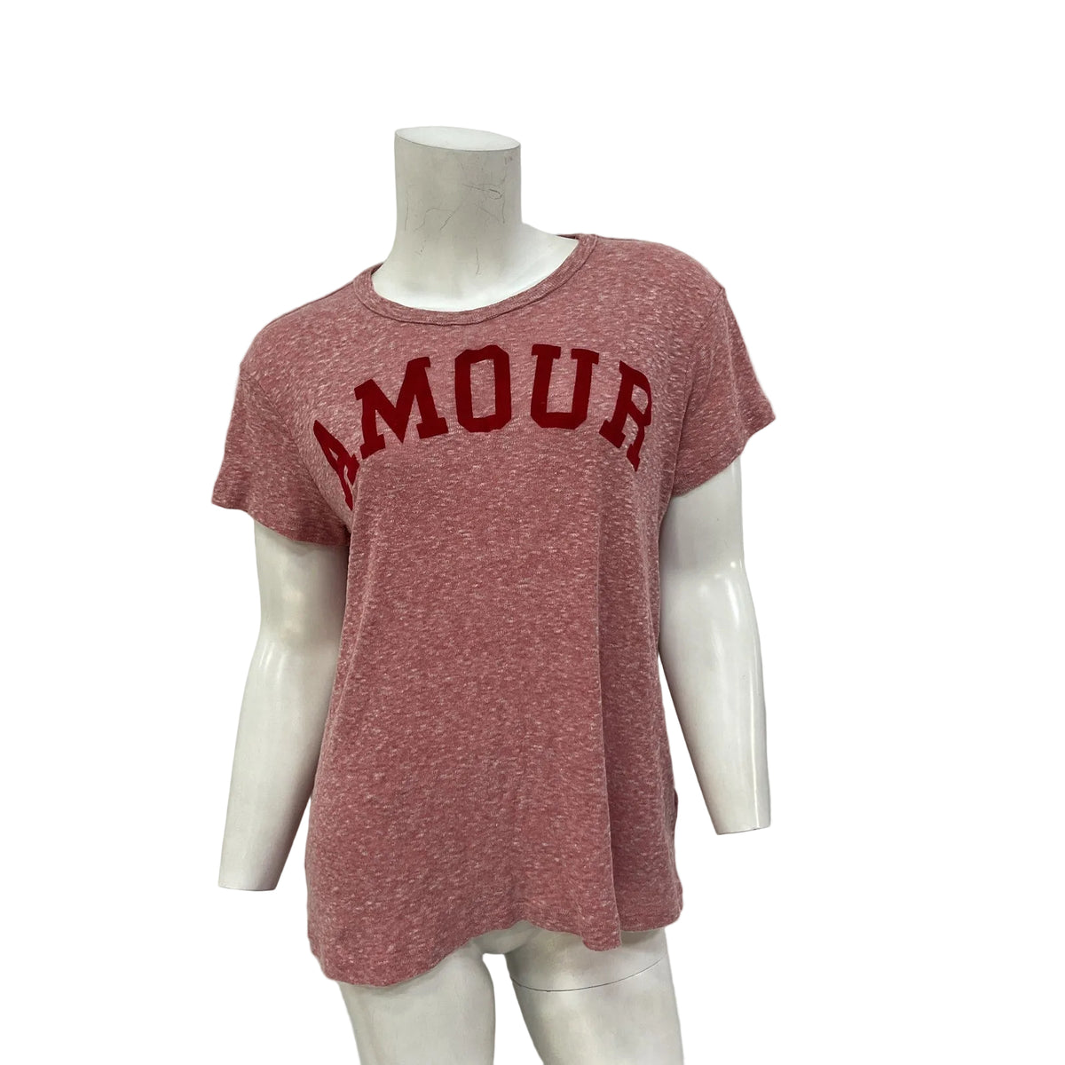 Zadig & Voltaire 'Walk Amour' Pinnk Short Sleeve Tee Size M