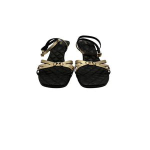 L'Agence Quilted Black Genette Sandal Size 8