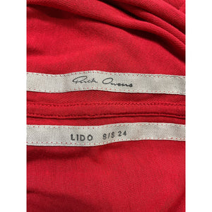 Rick Owens 'Athena' Sleeveless Red T Top Size 24